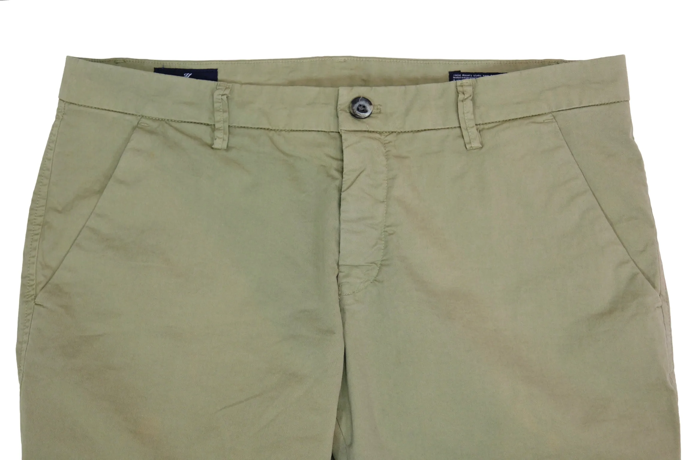 Mason's - Green Mid-Rise Cotton Trousers 48