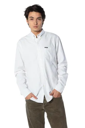 Members Only White Button Up Dress Shirt With Front Chest Pocket