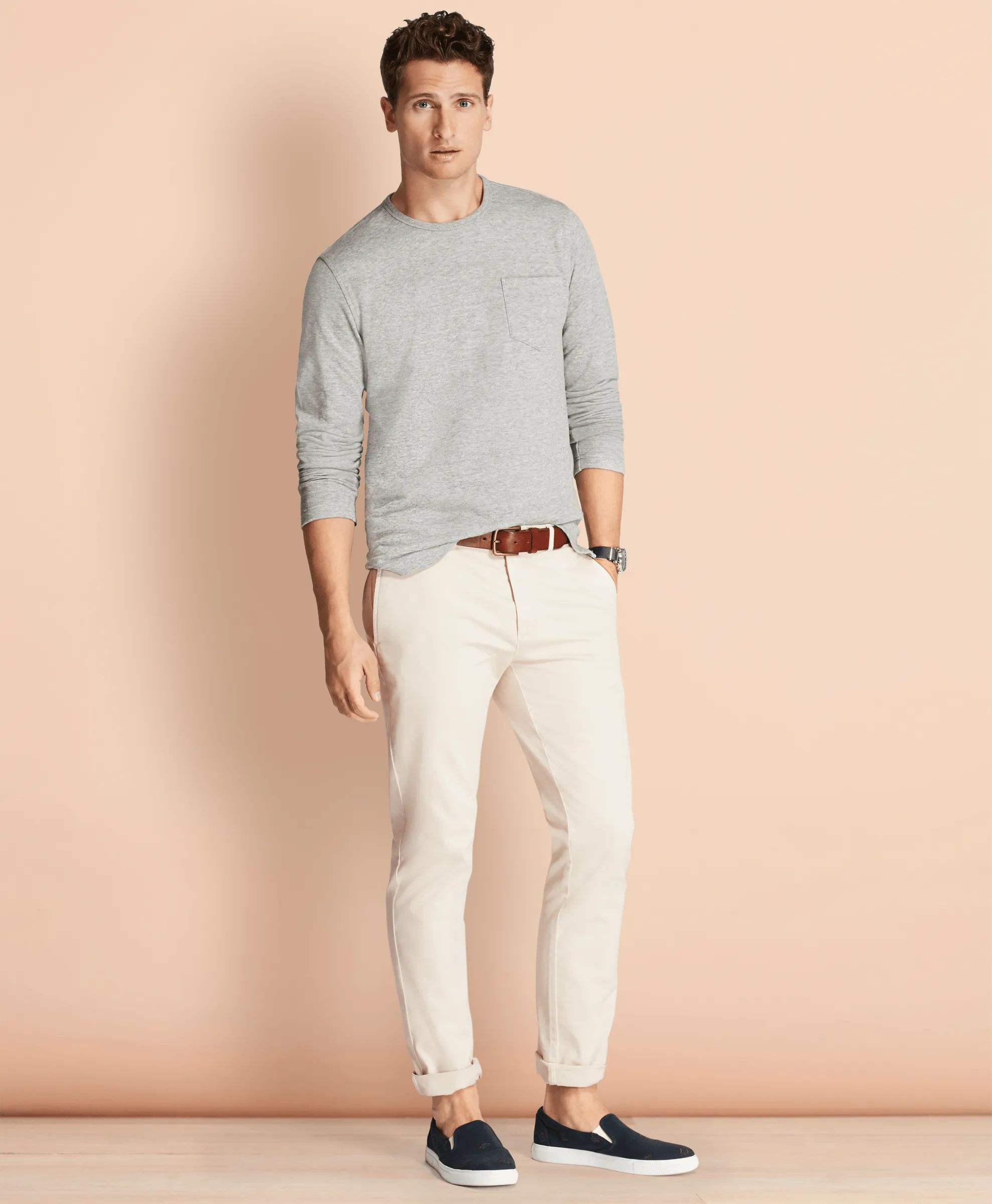 MENS CASUAL TROUSERS CBT RF SLIM CHINO OATMEAL - 000100062869 012 38 34