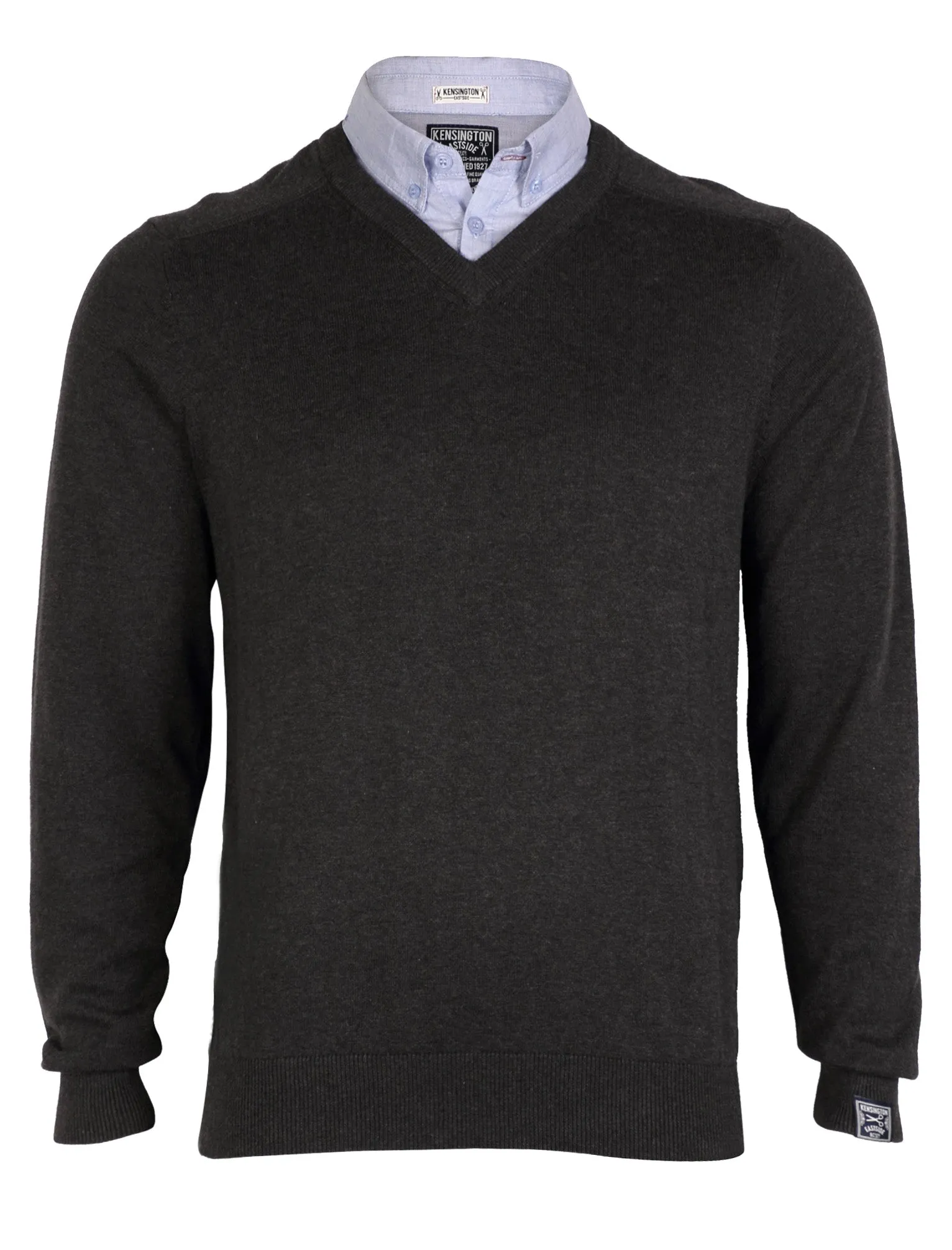 Mens Kensington Dockside Lloyd Cotton Jumper in charcoal