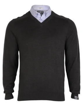 Mens Kensington Dockside Lloyd Cotton Jumper in charcoal