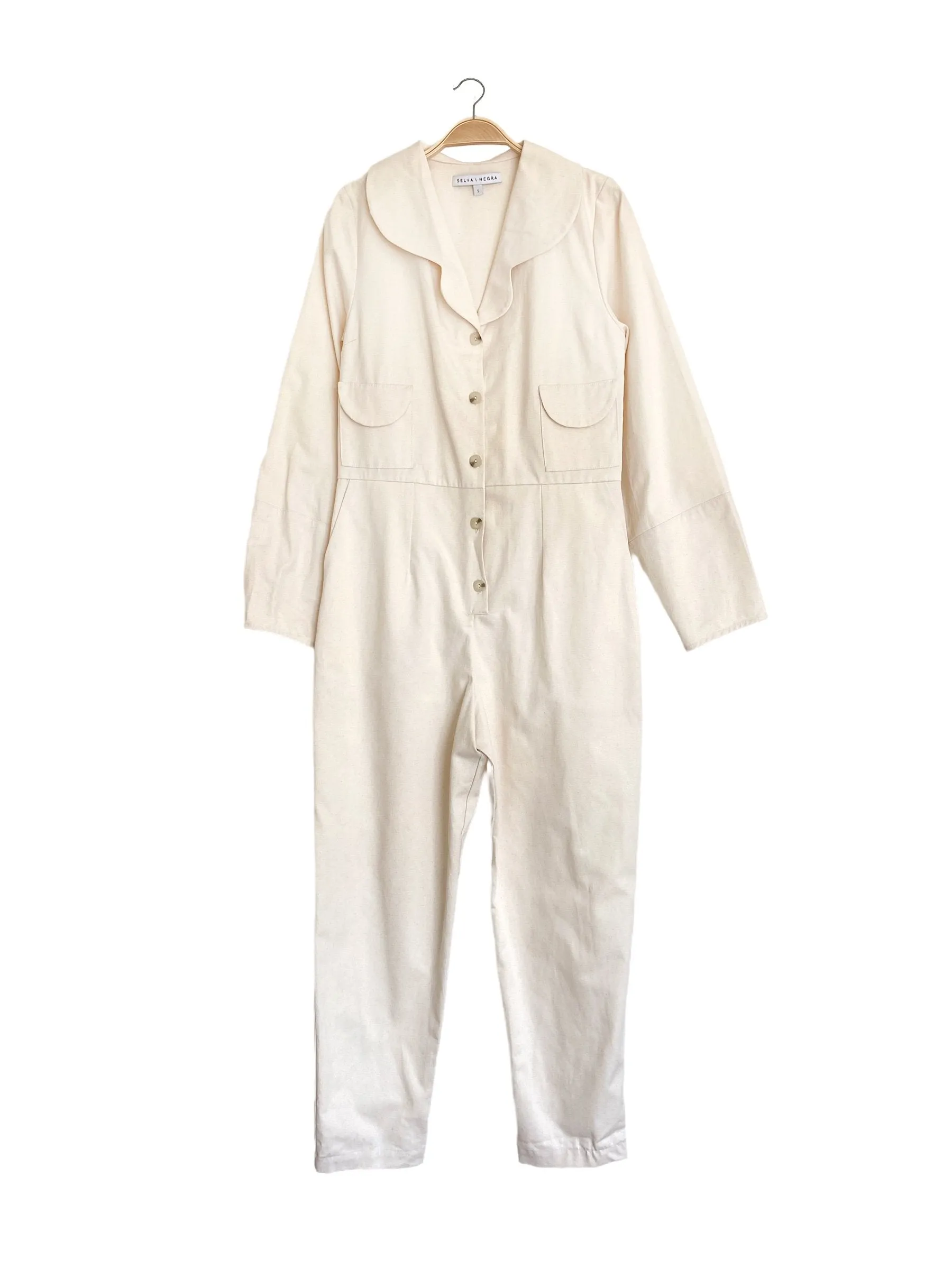 Mente Jumpsuit By Selva Negra in Natural Twill