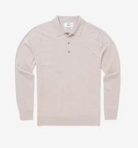 Merino Wool Polo Light Brown