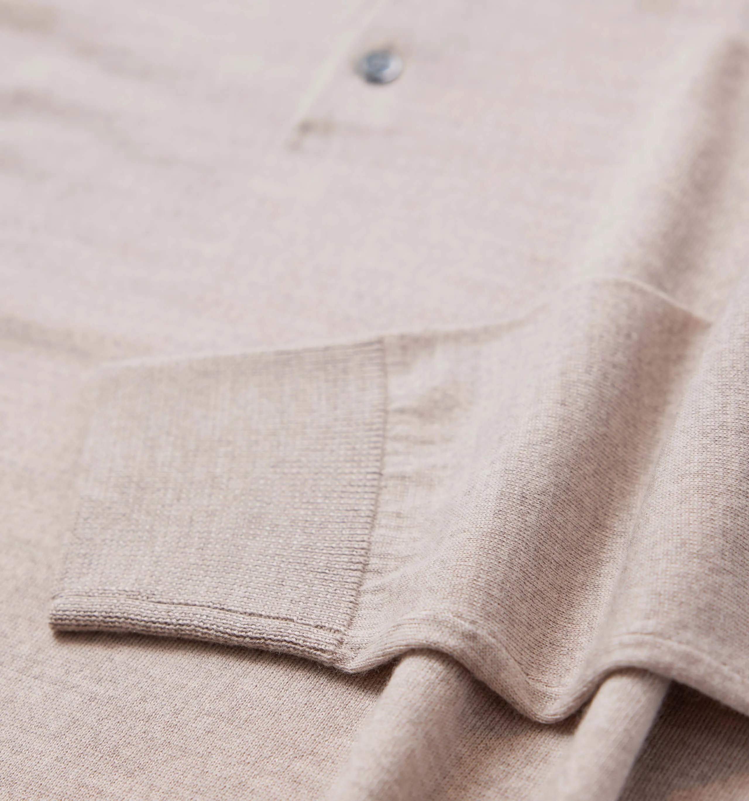 Merino Wool Polo Light Brown