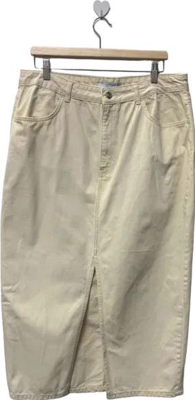 Michelle Keegan Cream Midi Skirt UK 18