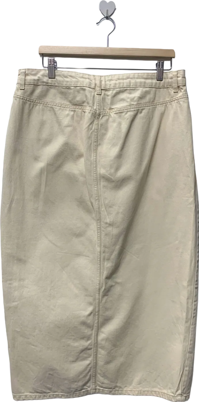 Michelle Keegan Cream Midi Skirt UK 18
