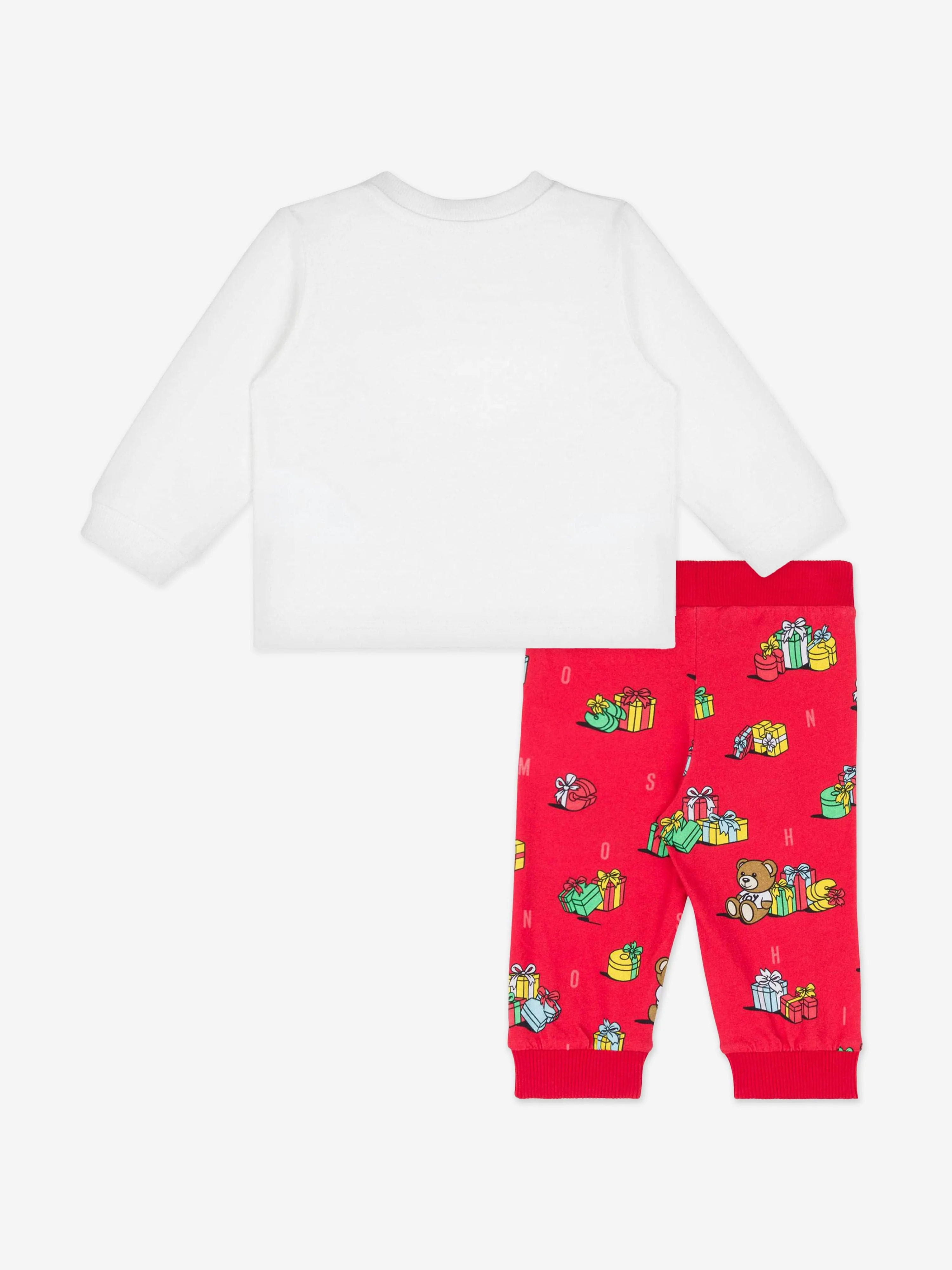 Moschino Baby Xmas Bear Trouser Set in Multicolour
