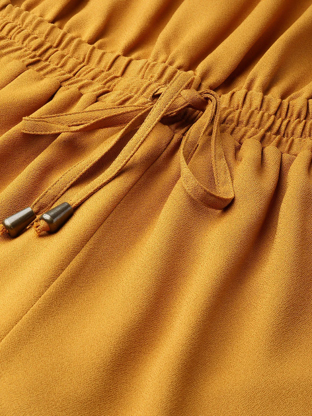 Mustard Side Tape Tube Bardot Jumpsuit