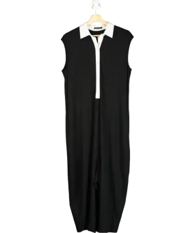 NU London Black Contrast Collar Jumpsuit UK 10