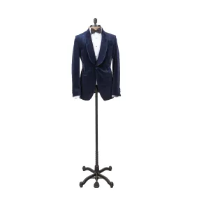 Ogilvie Velvet Smoking Jacket in Navy