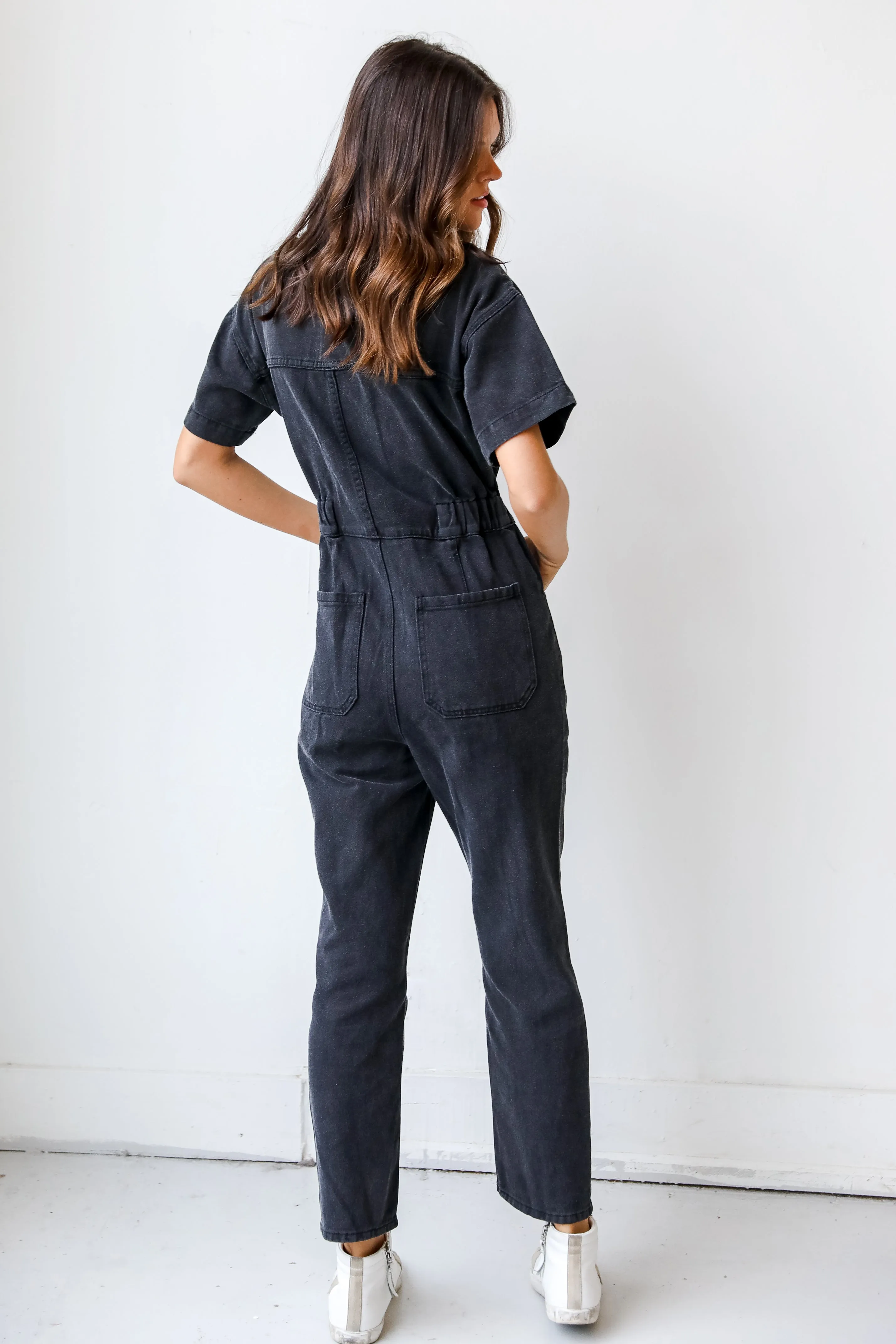 One Of A Kind Denim Utility Jumpsuit