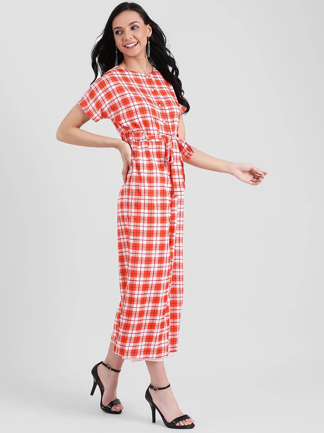 Orange Straight Jumpsuit