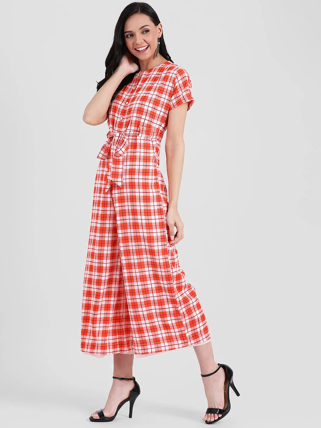 Orange Straight Jumpsuit