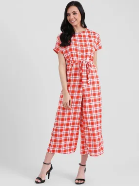 Orange Straight Jumpsuit