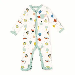 Organic Cotton Jumpsuit Romper - Veggie Salad  (Organic Cotton)