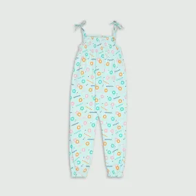 Organic Cotton Smocked Jumpsuit- Free Float
