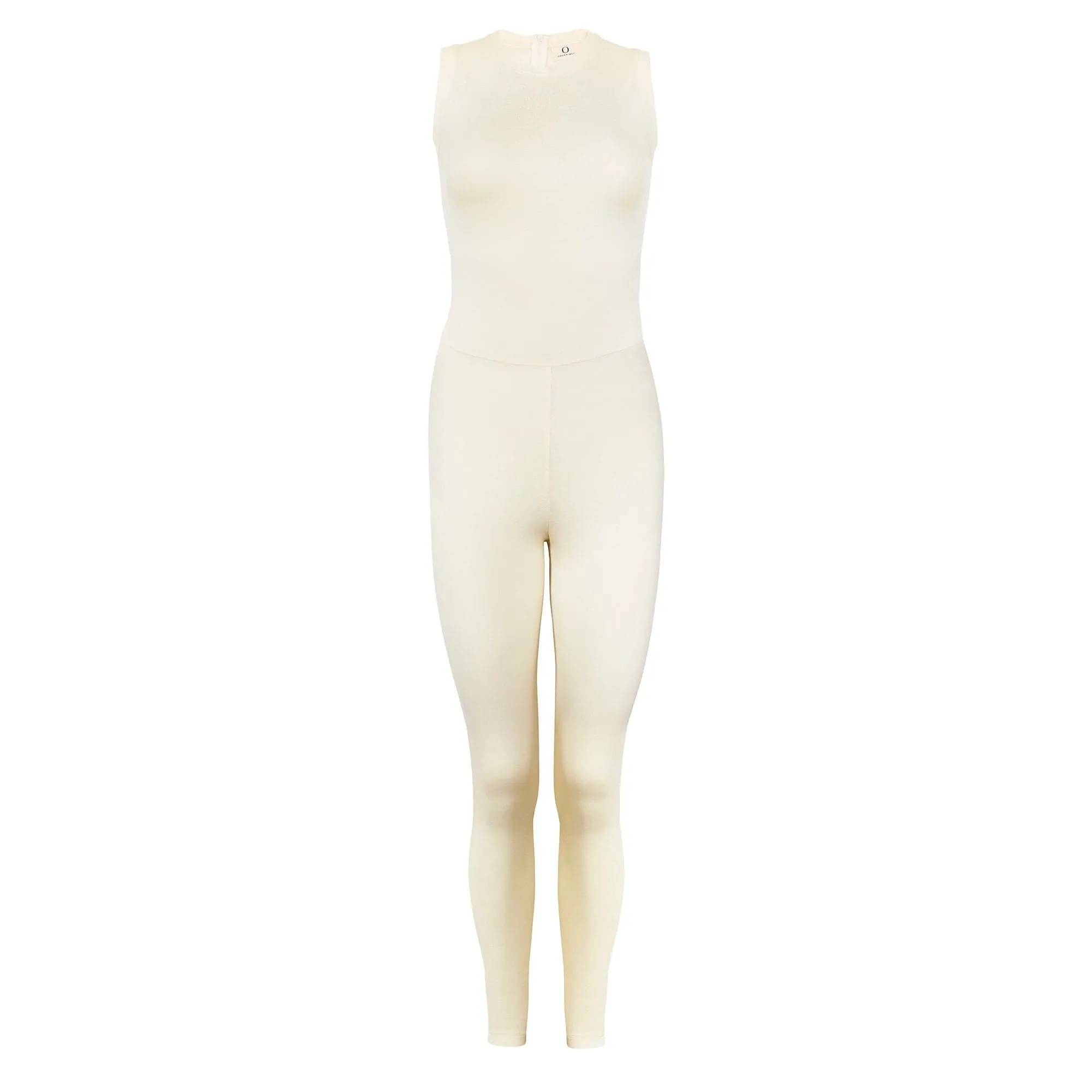 Organic Cotton Stretch Jumpsuit | Ecru