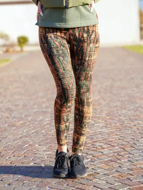 Pantaloni Leggings Siddhi donna modellanti - Tie Dye verde