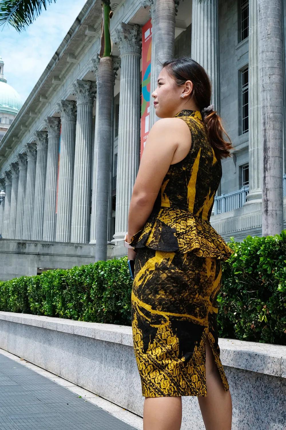 PEPLUM CHEONGSAM DRESS