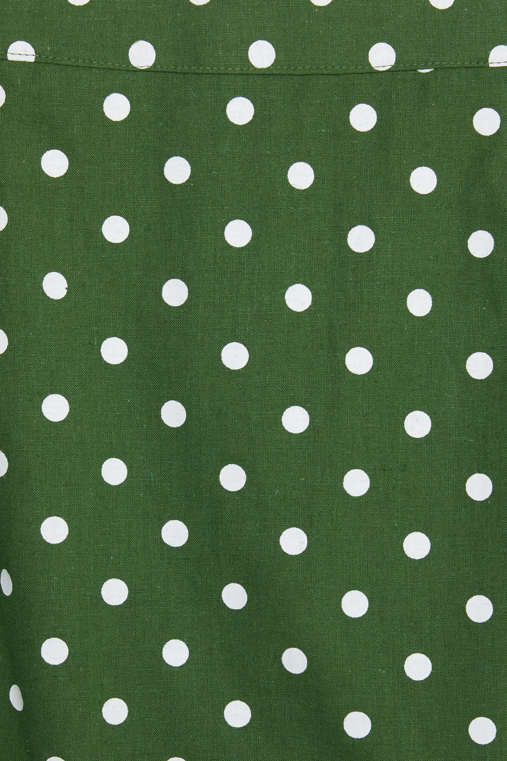 POLKA DOT COTTON LINEN SKIRT