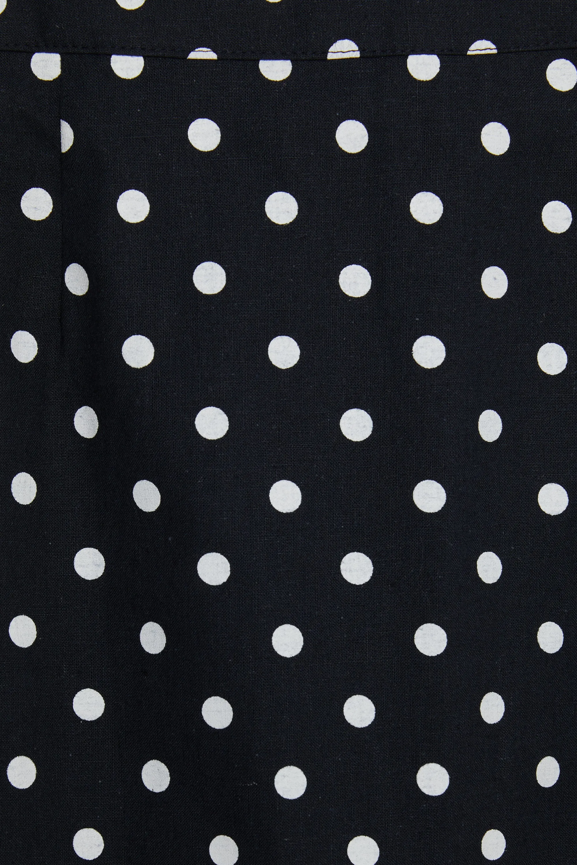 POLKA DOT COTTON LINEN SKIRT