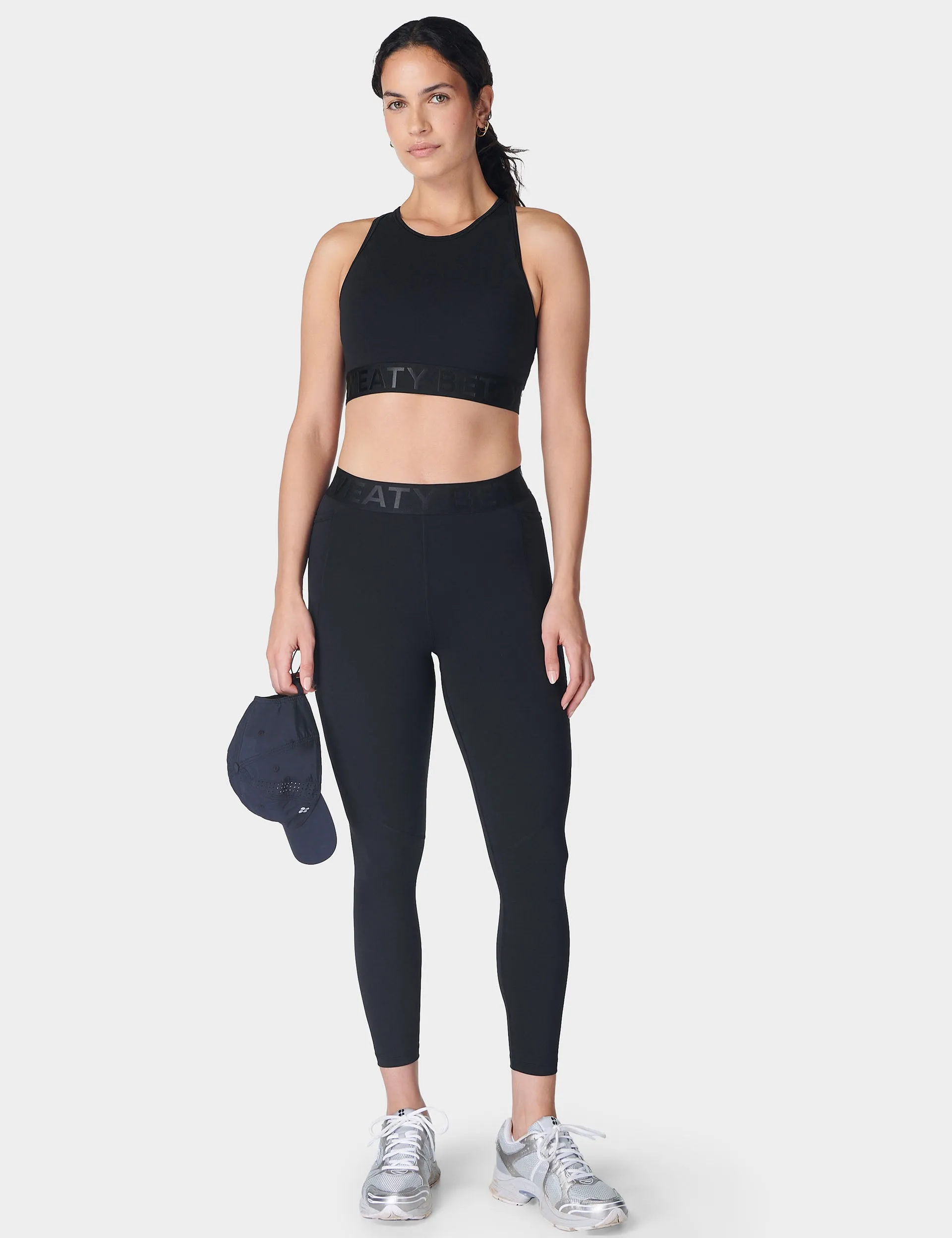 Power 7/8 Elastic Waist Gym Legging - Black