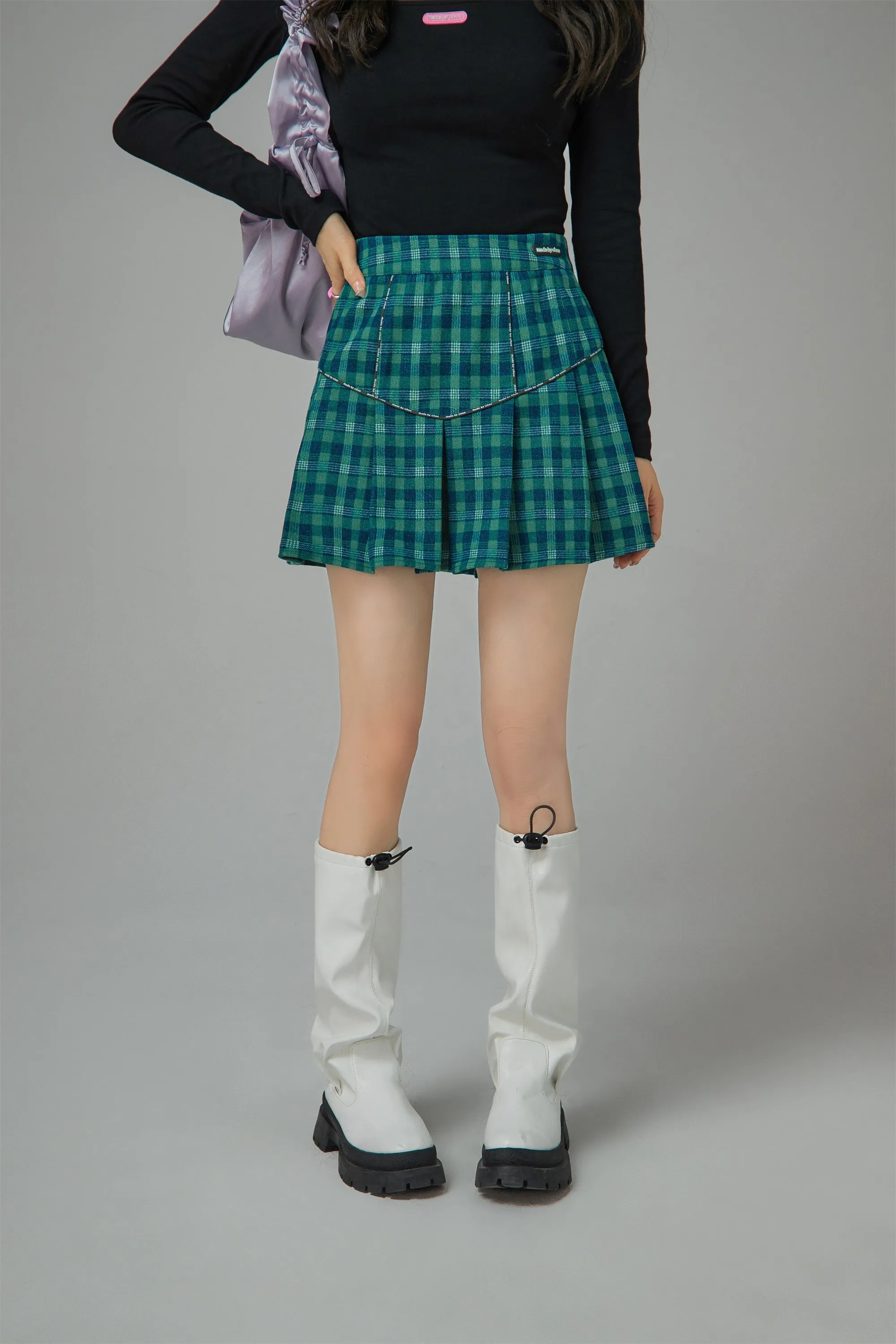 Preppy Queen Check Pleated Skirt