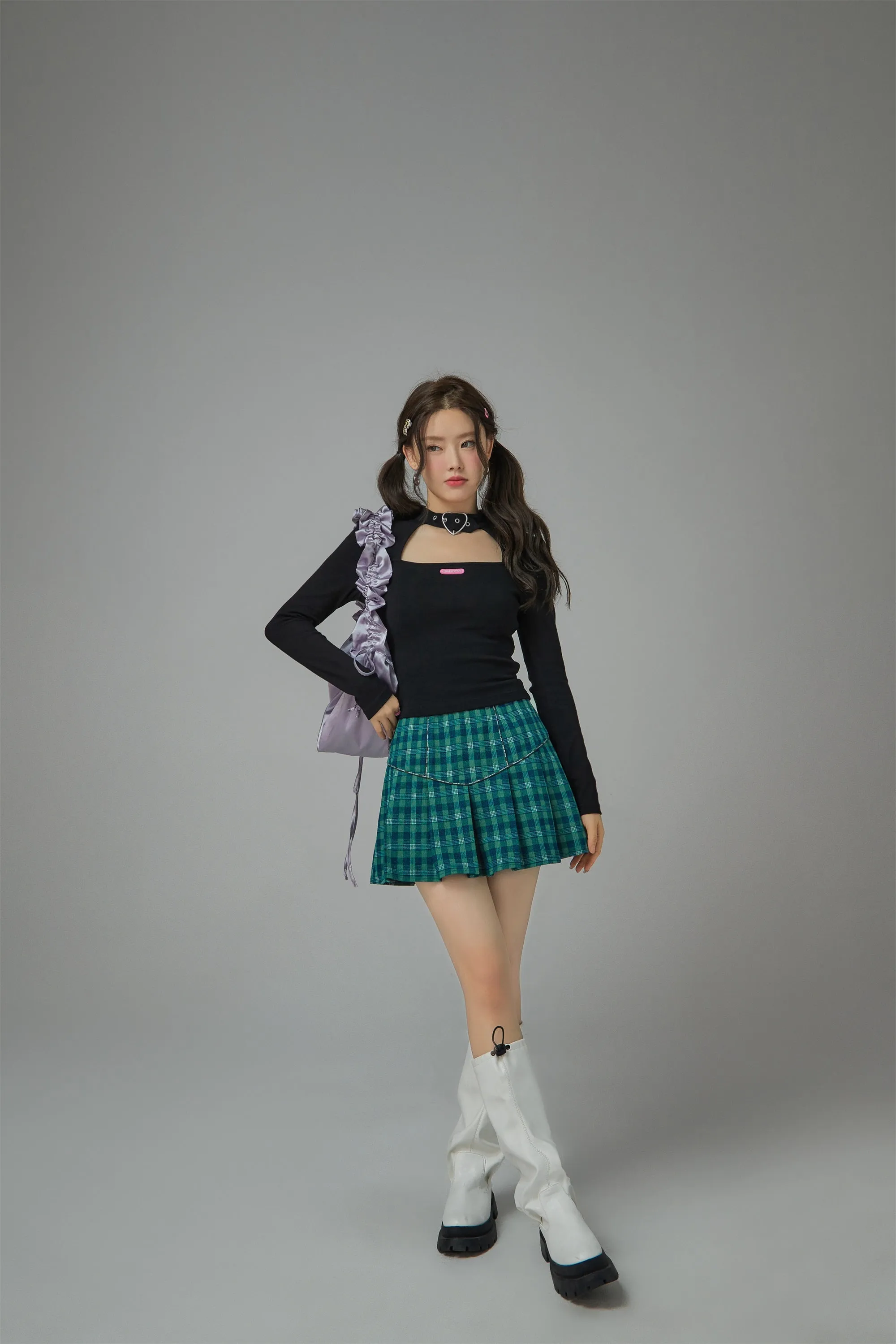Preppy Queen Check Pleated Skirt