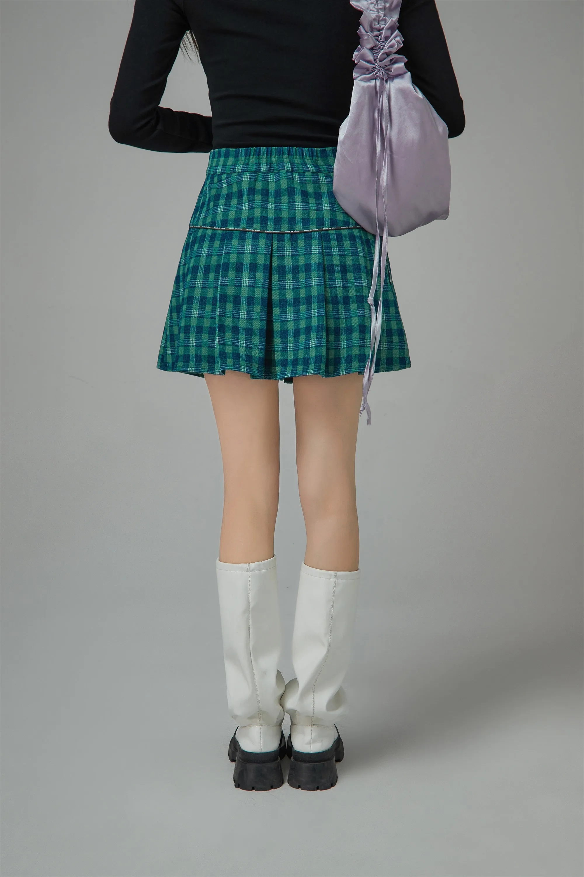 Preppy Queen Check Pleated Skirt
