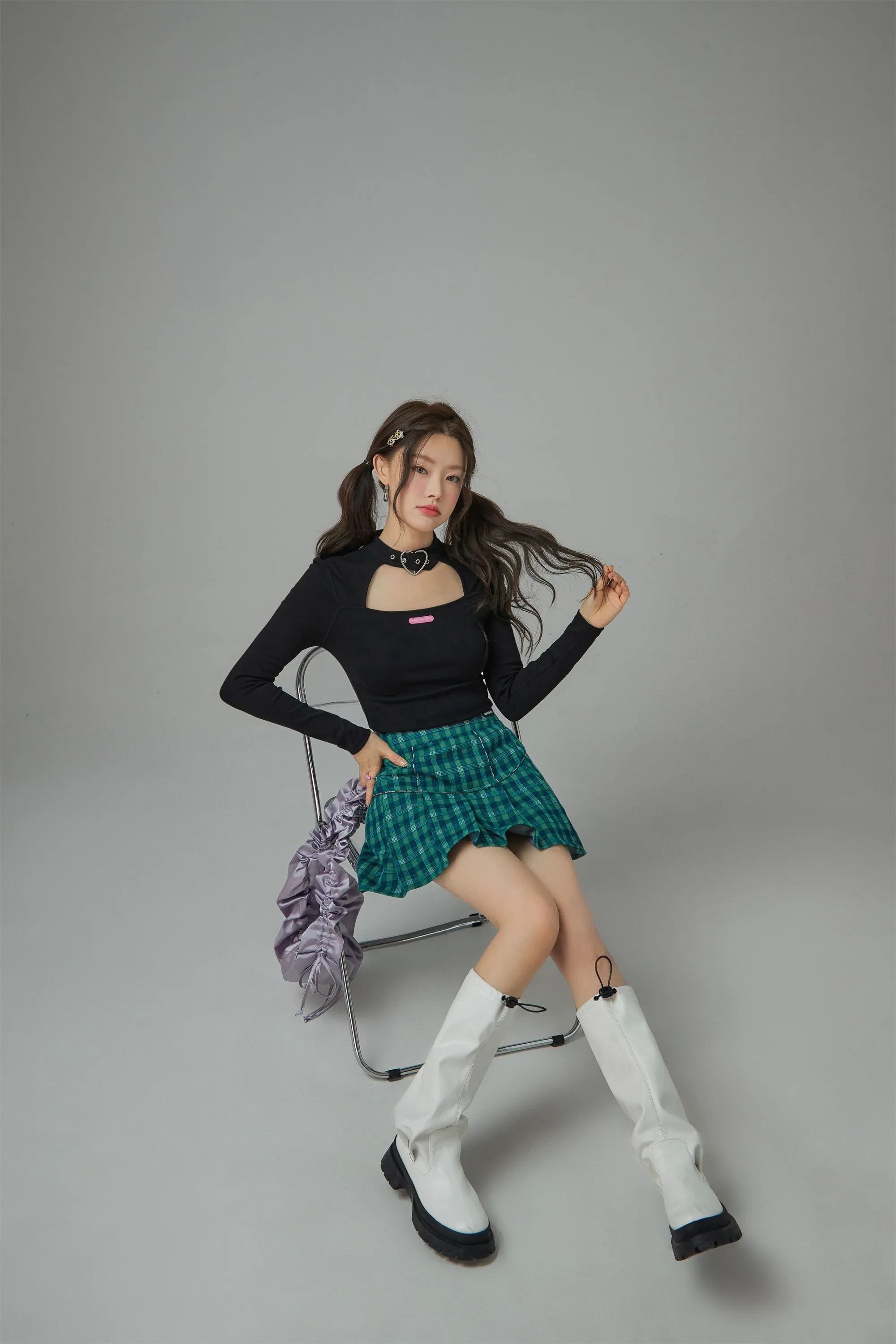 Preppy Queen Check Pleated Skirt