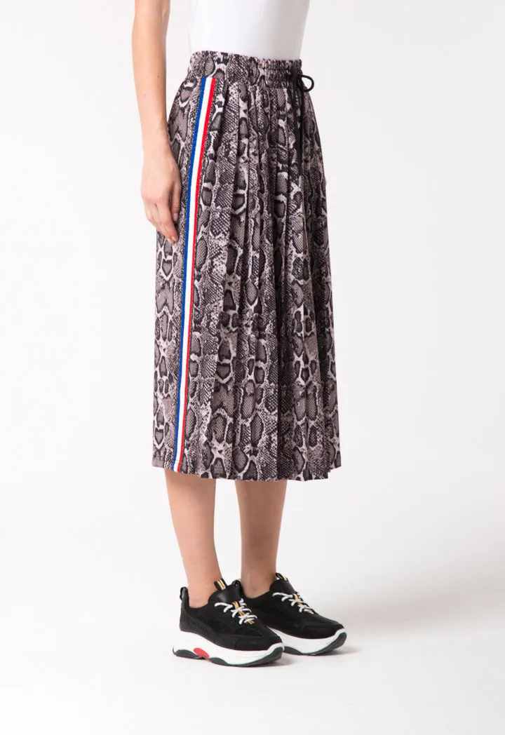 Printed Skirt With Side Tape