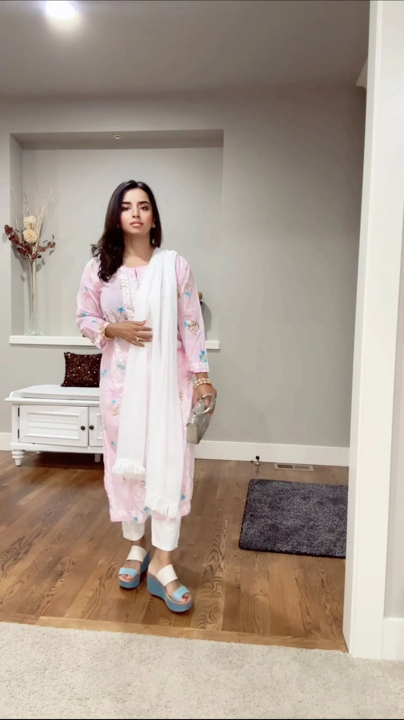 Pure Mul Cotton Salwar Suit with Hand Chikankari work