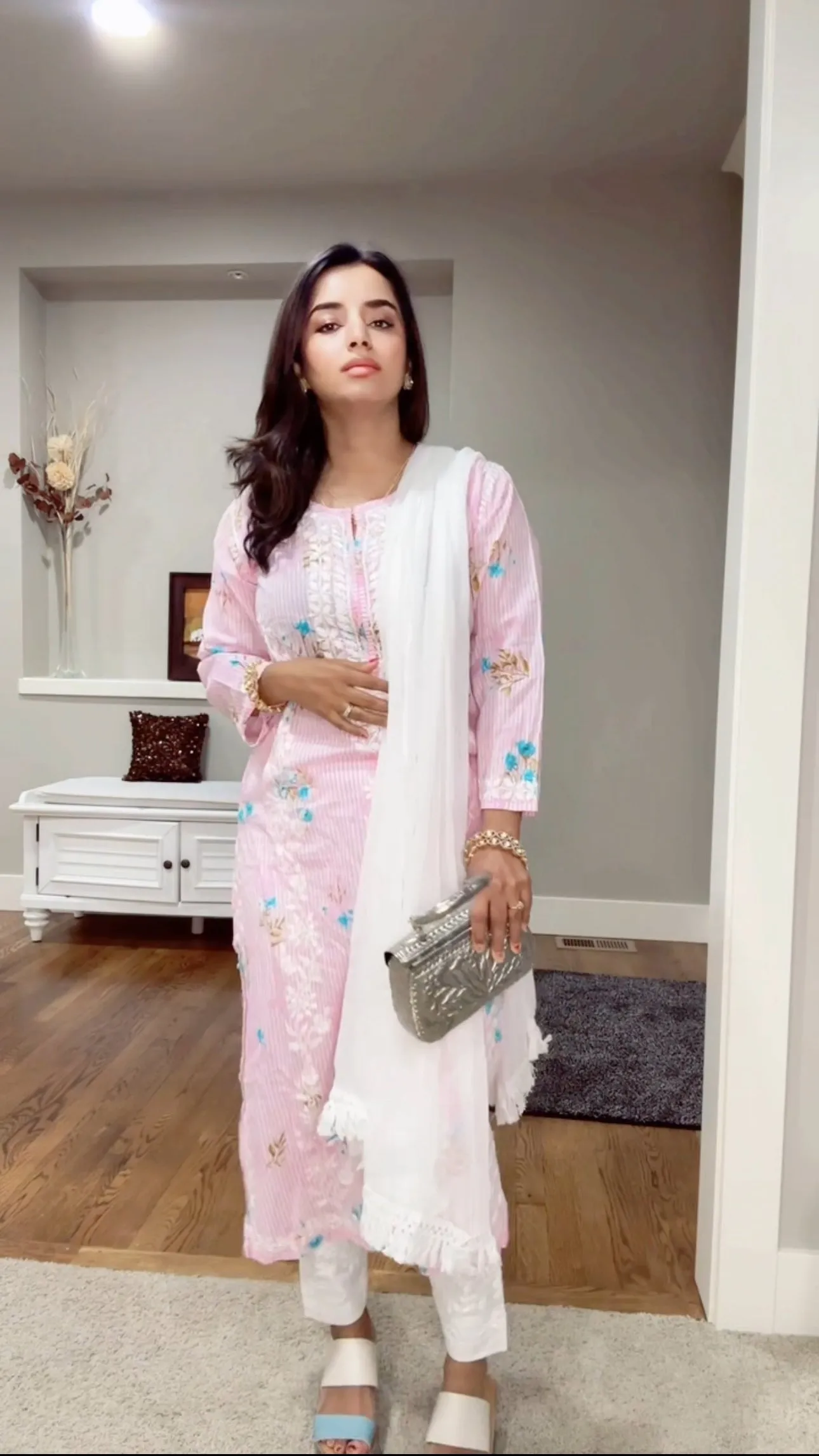Pure Mul Cotton Salwar Suit with Hand Chikankari work