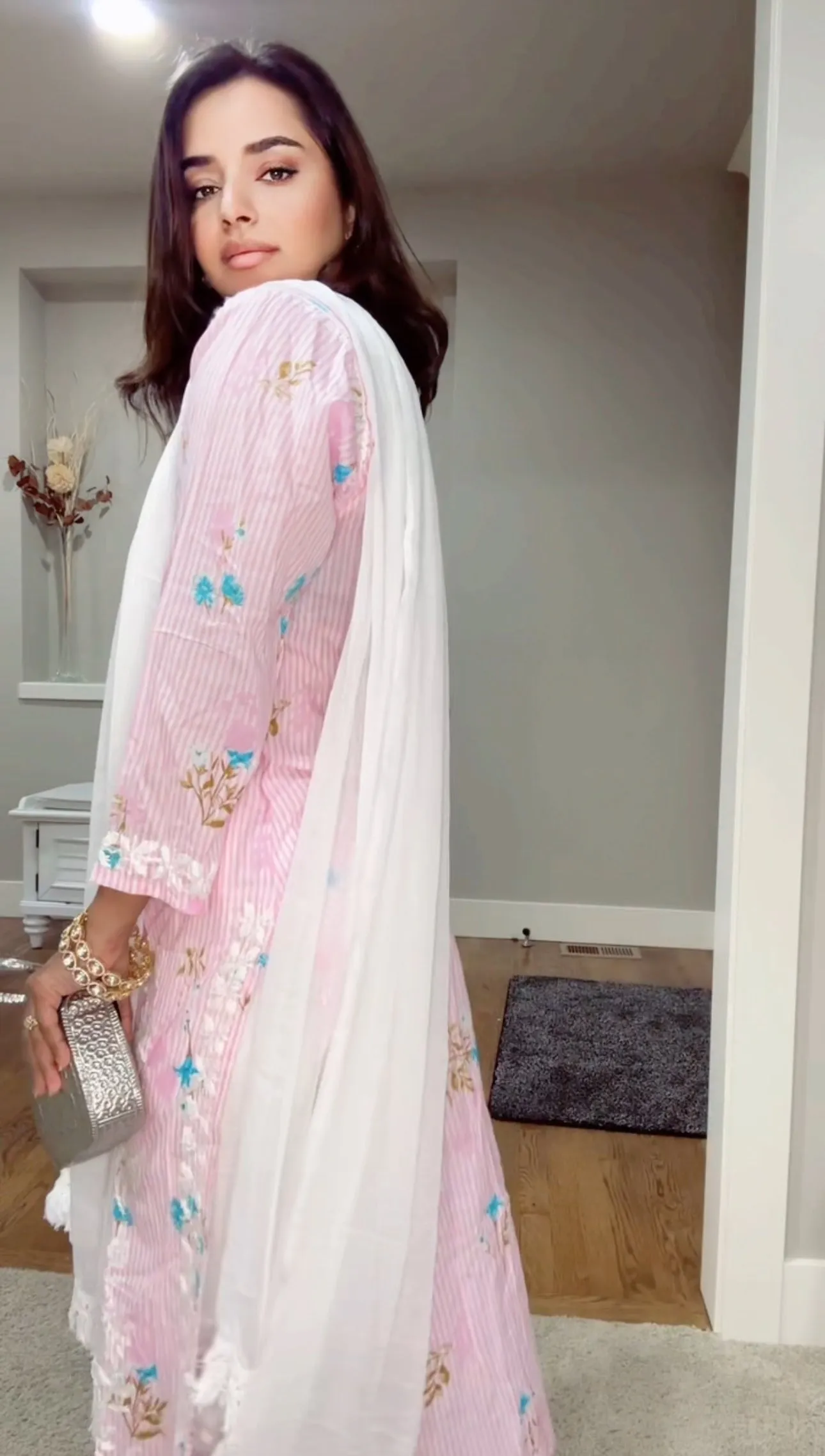 Pure Mul Cotton Salwar Suit with Hand Chikankari work
