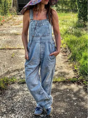 Purpdrank - Vintage Wash Denim Jumpsuit
