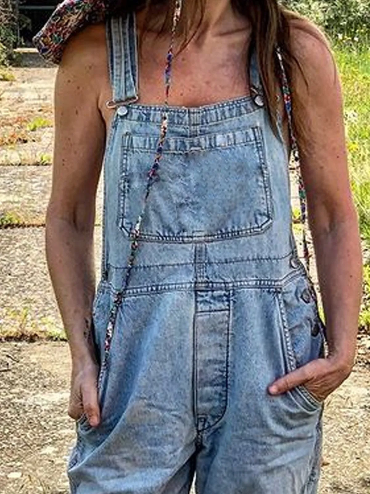 Purpdrank - Vintage Wash Denim Jumpsuit