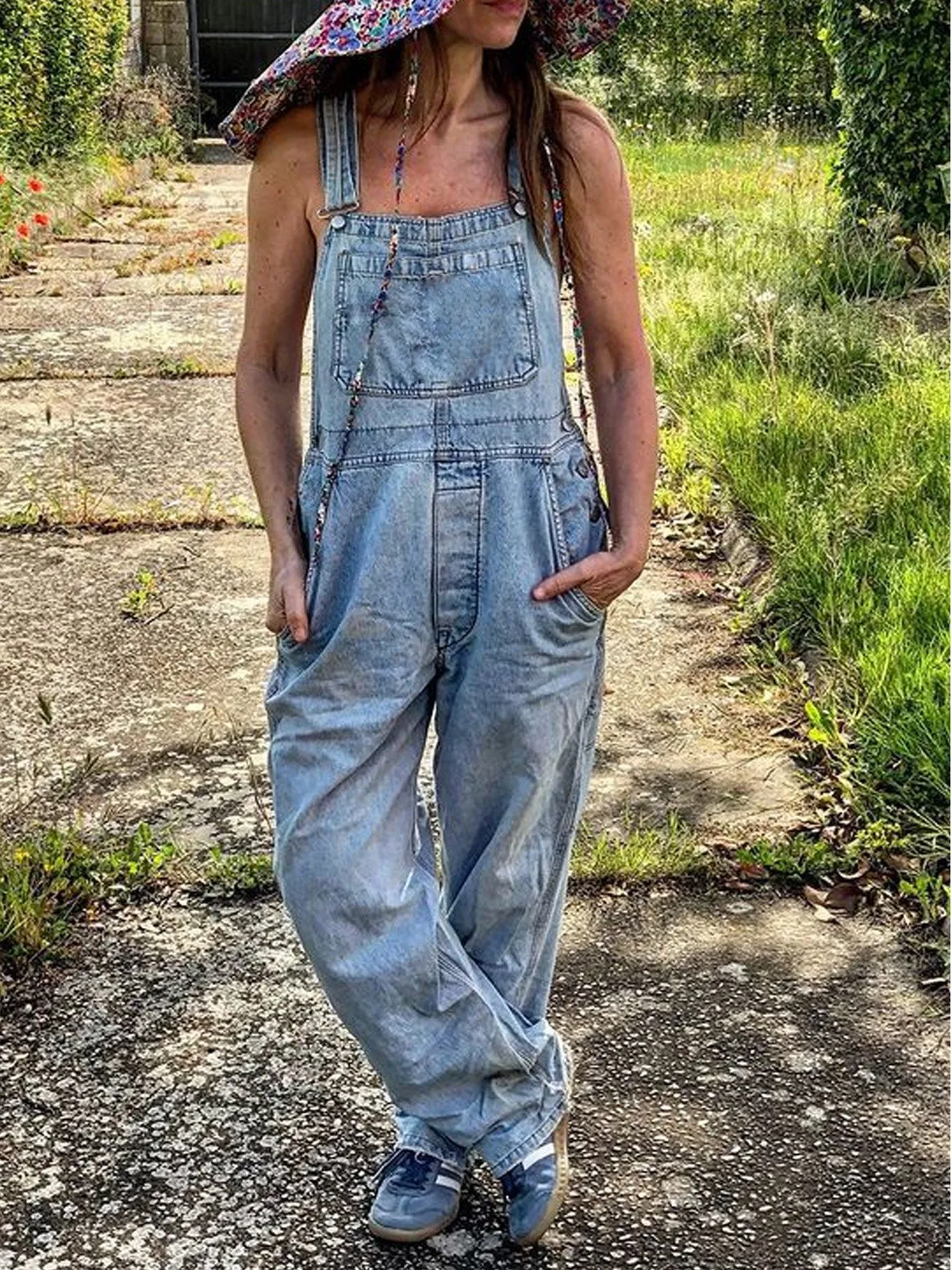 Purpdrank - Vintage Wash Denim Jumpsuit