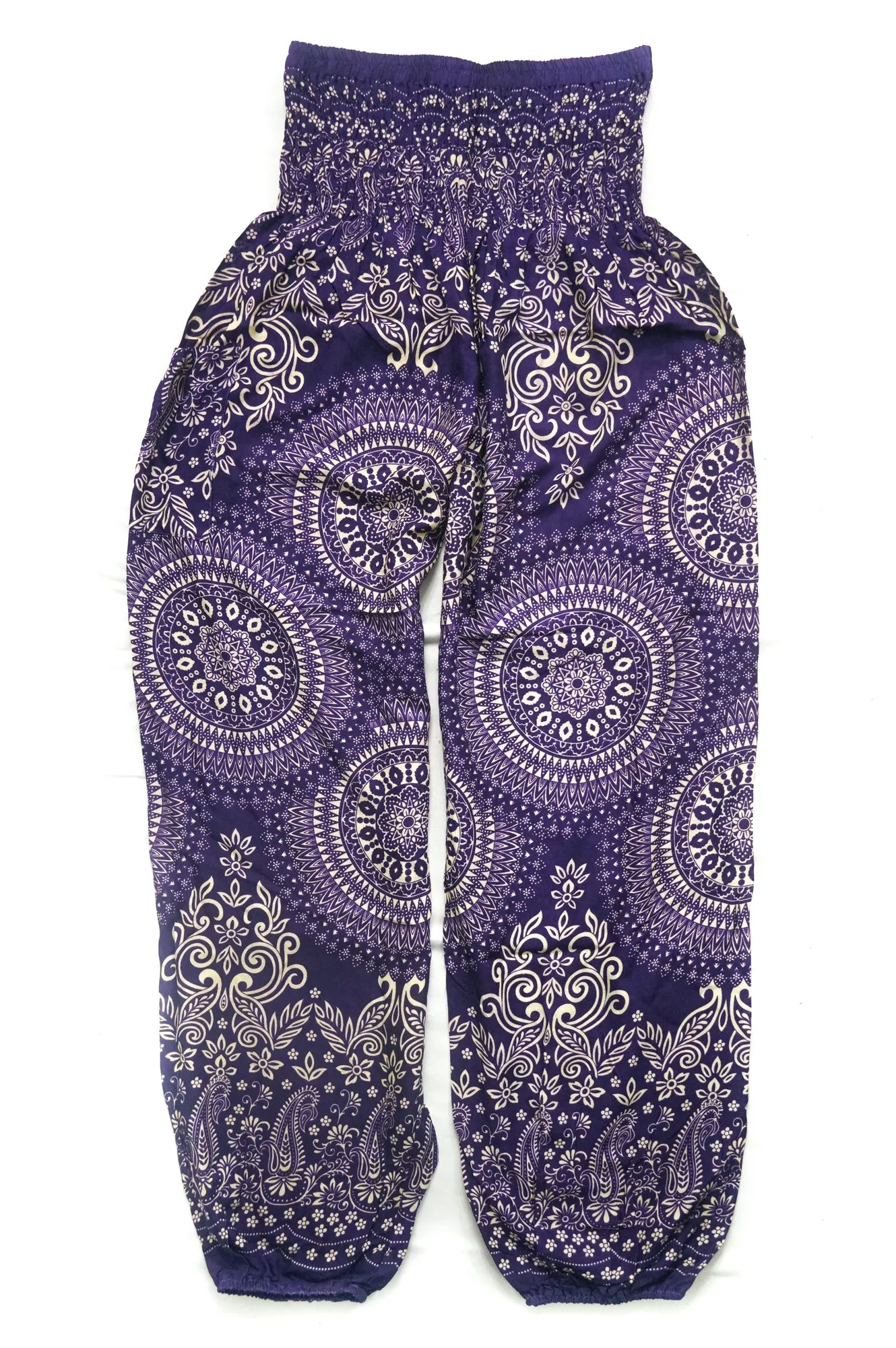 Purple Blossom Mandala Harem Pants