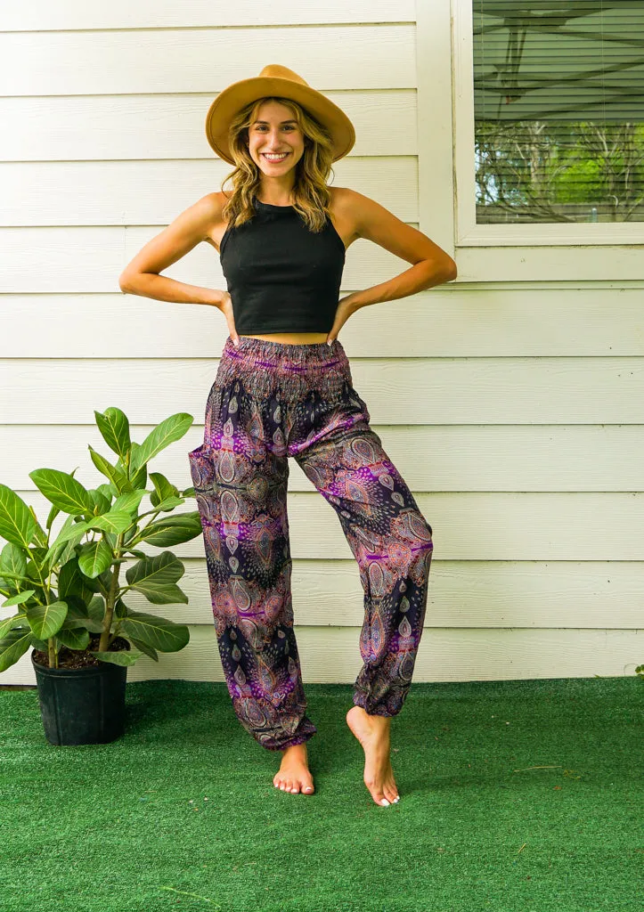 Purple Paisley Harem Pants