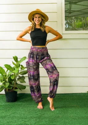 Purple Paisley Harem Pants