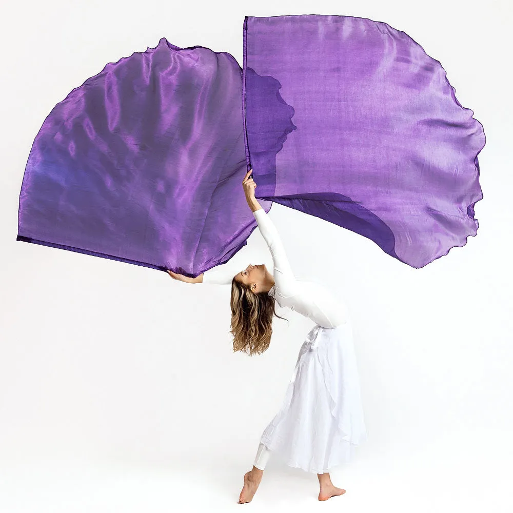 Purple Shimmer Worship Flags