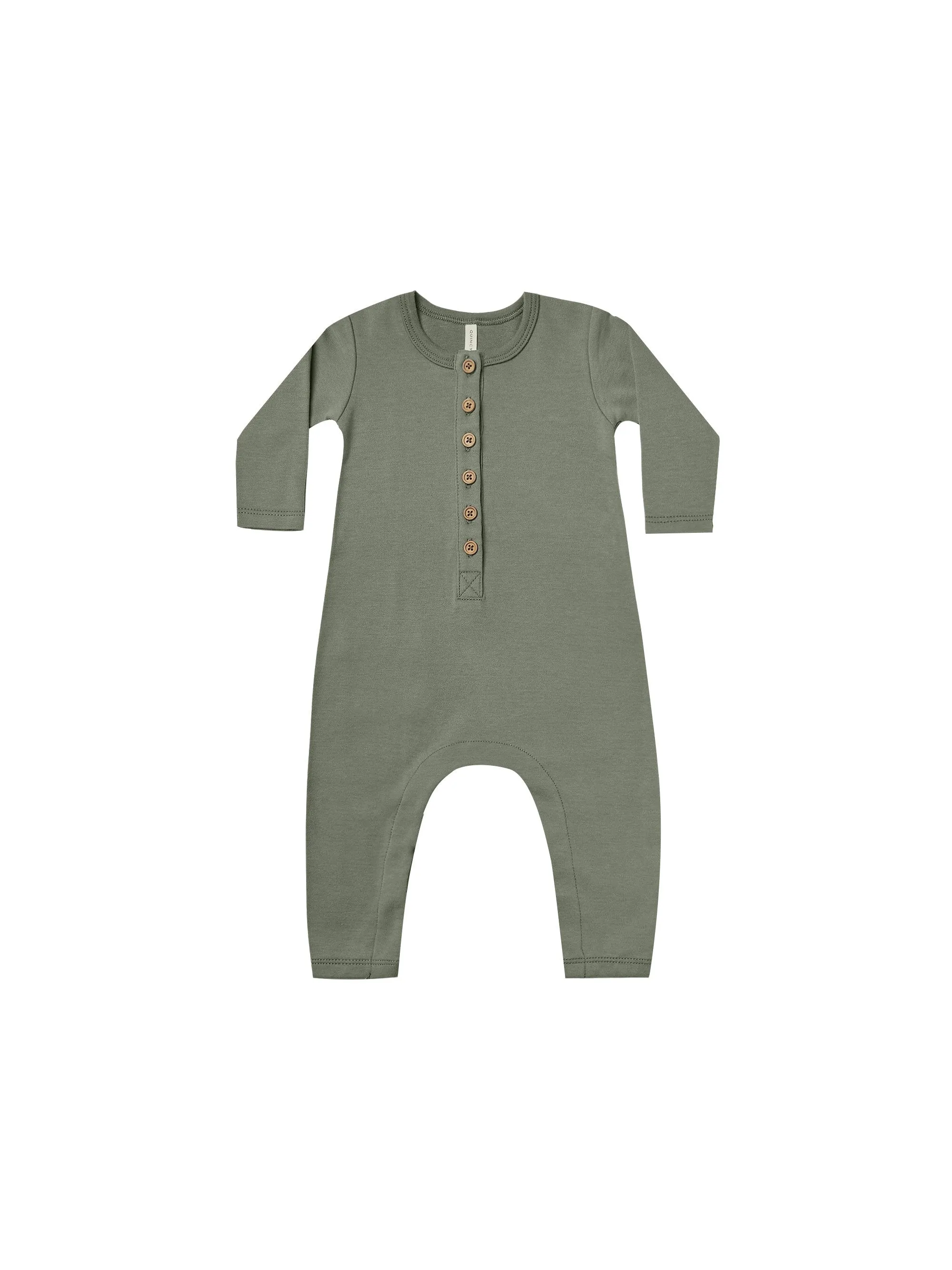 Quincy Mae Longsleeve Jumpsuit - Basil