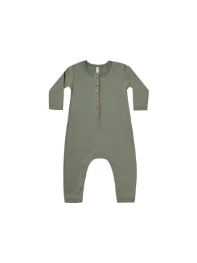 Quincy Mae Longsleeve Jumpsuit - Basil