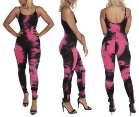 "Behold" tie dye bodycon fashion jumpsuit