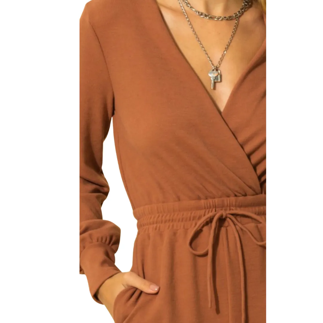 Ready To Go  Jogger Jumper - Rust
