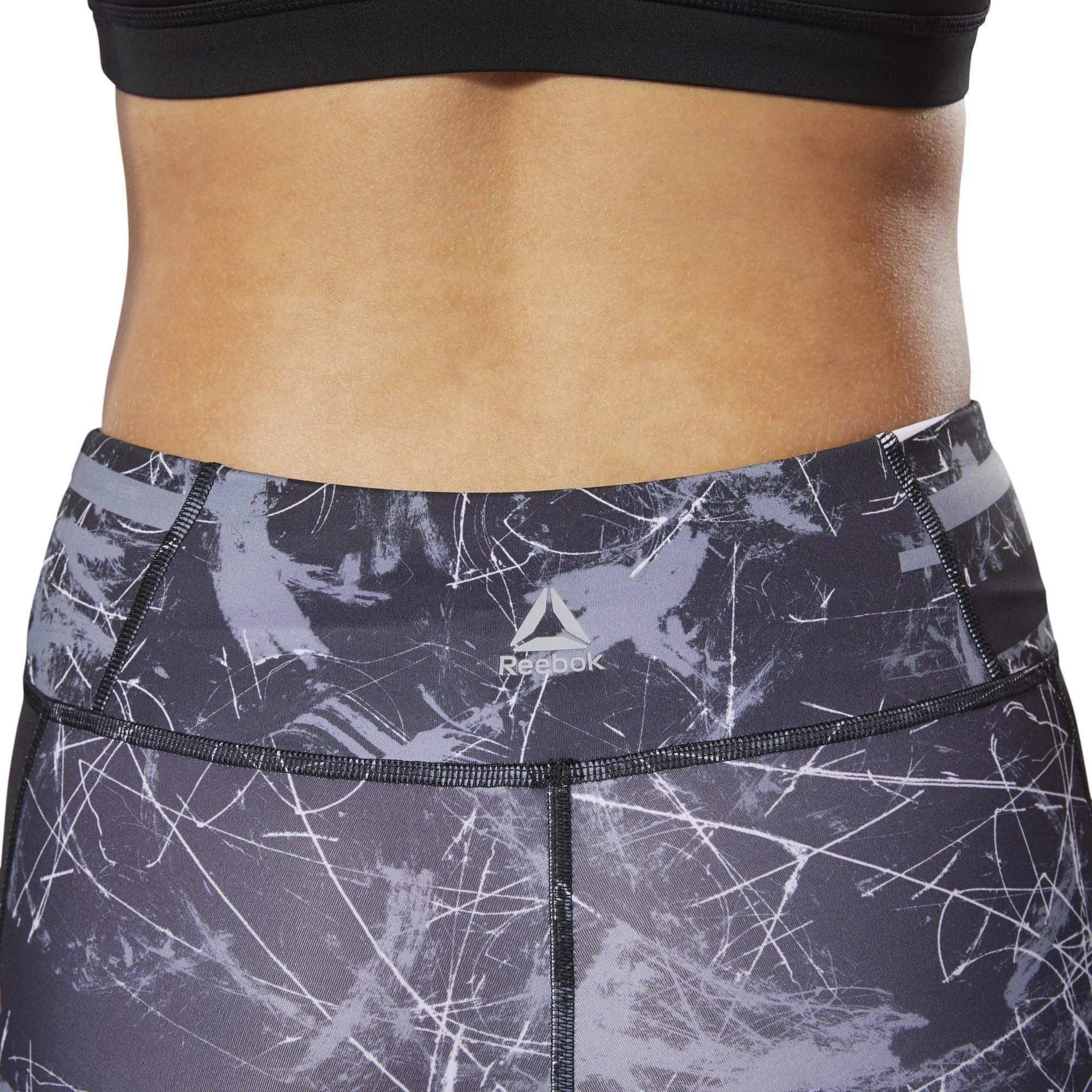 Reebok Workout Ready Motion DOT Womens Long Training Tights - Black