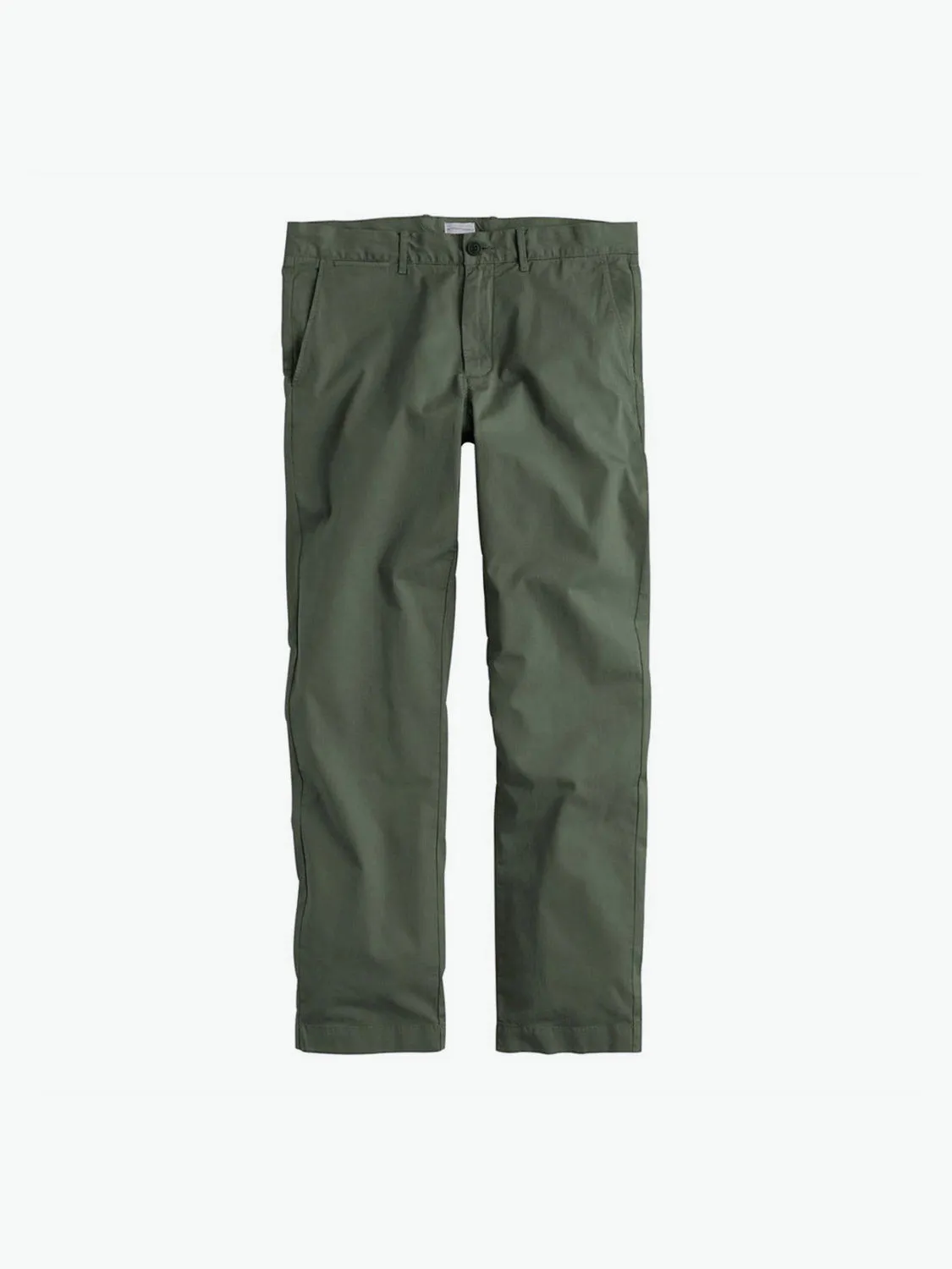 Regular Fit Cotton Blend Garment Washed Chino Pants Light Khaki