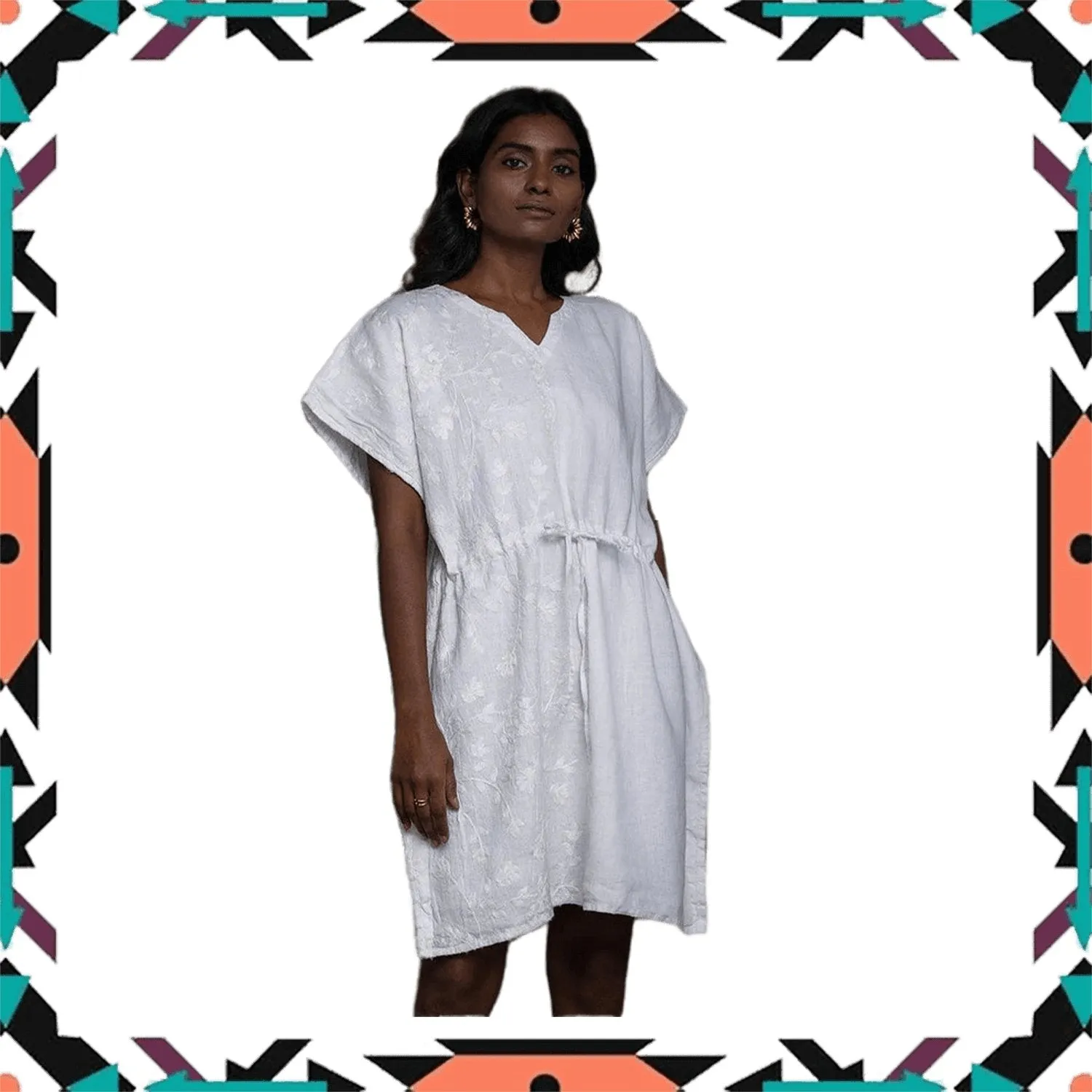 Reistor - August Breeze Kaftan Dress (Coconut White)