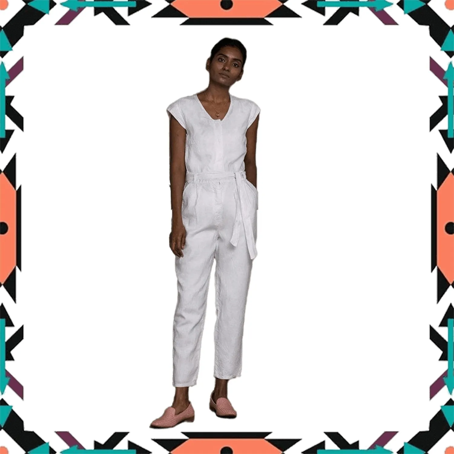 Reistor - Evening Chai Jumpsuit ( Coconut White)
