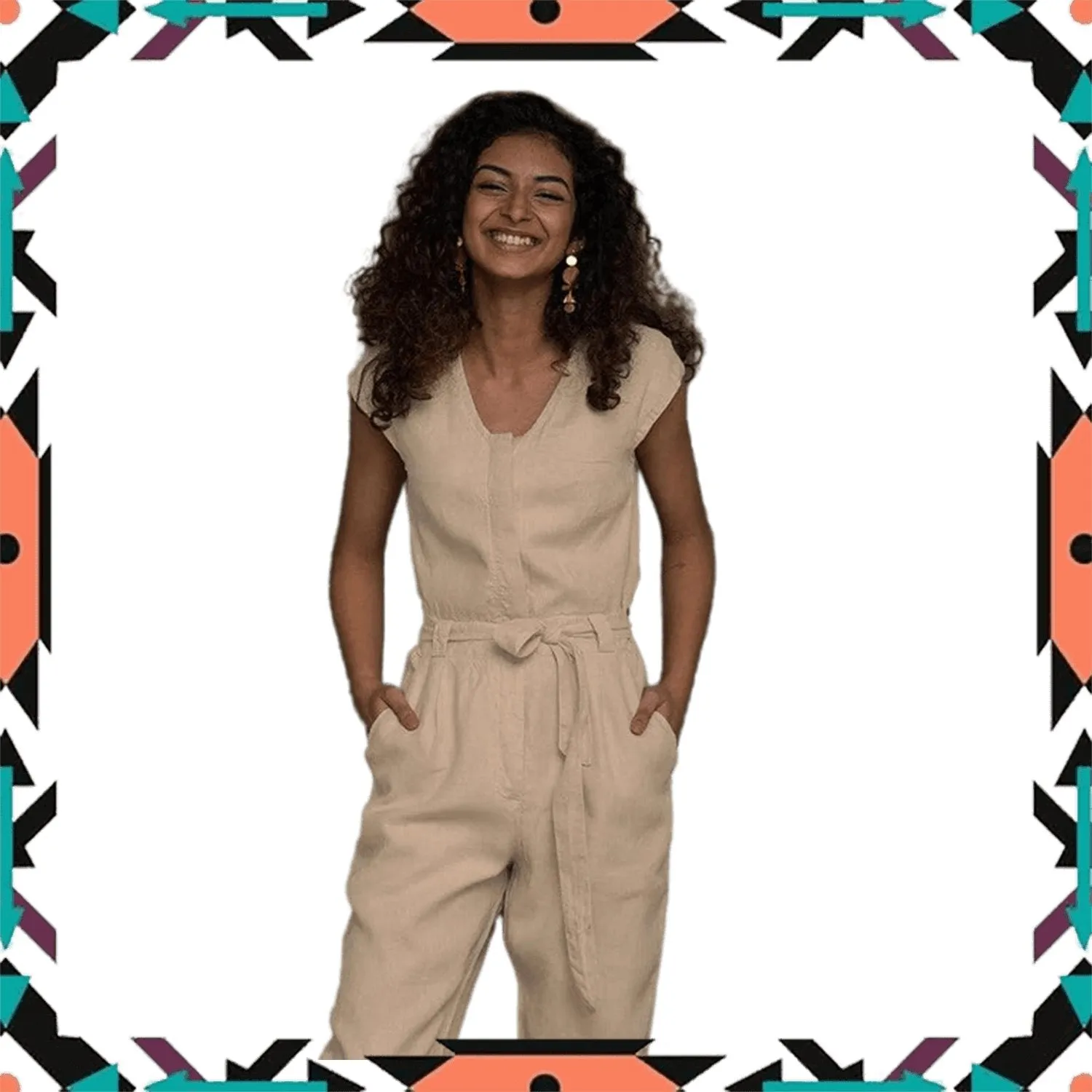 Reistor - Evening Chai Jumpsuit (Sand Beige)